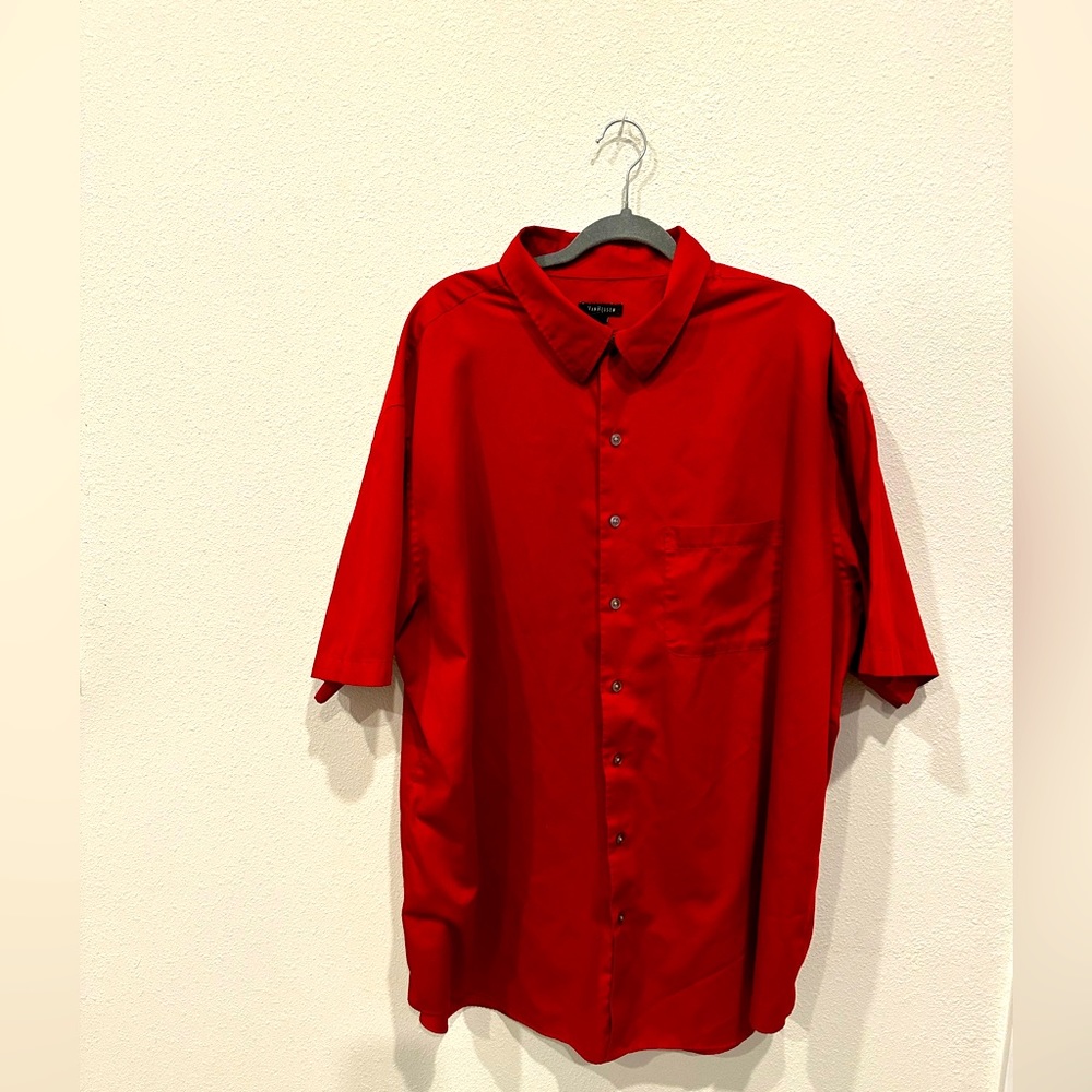 Van Huesen Short Sleeve Mens Dress Shirt, 3XL.